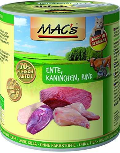 MAC s Cat Ente Kaninchen Rind getreidefrei 6 x 800 g