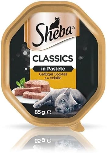 Sheba Classics in Pastete Katzenfutter als Pasteten mit Geflügelschale 11 x 85g