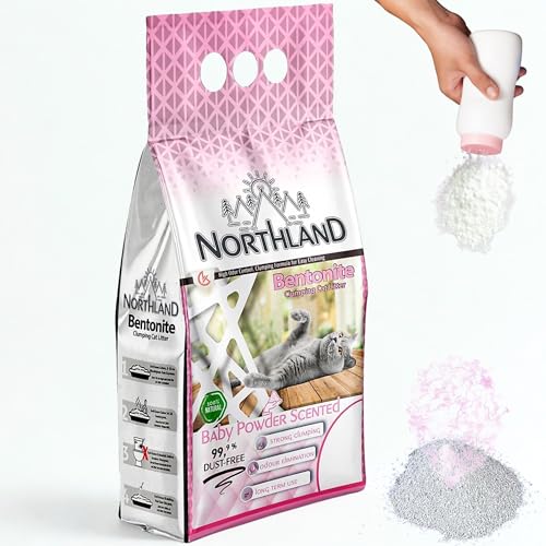 Katzenstreu Babypuder Duft 5L 100% Natürlich 99 9% Staubfrei Extra Stark Klumpend Geruchsbindend Bentonit Klumpstreu für Katzentoilette