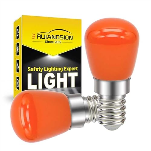 Ruiandsion E14 LED Lampe 220V Orange E14 Schraubsockel Ersatz für Pendelleuchten Decken Schreibtisch Nachttisch Wand Dekorative Leuchte Packung mit 2 Stück