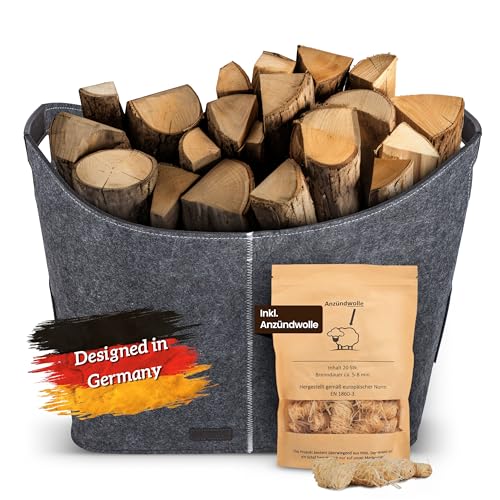 Noisy Sheeps fürß XXL 60L Extra starker 6mm inkl. Anzündwolle für Grill verstärkte Griffe Boden zusammenfaltbar