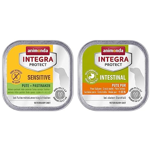 animonda Integra Protect Sensitive Hund animonda Integra Protect Hunde Intestinal Diät Hundefutter Nassfutter bei Durchfall oder Erbrechen Pute Pur 11 x 150 g