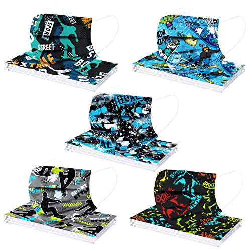 ück für Maske Cartoon Druck 3 Gesicht Bandanas 3D Druck für Jungen Mädchen Multifunktionstuch für die Schule 21