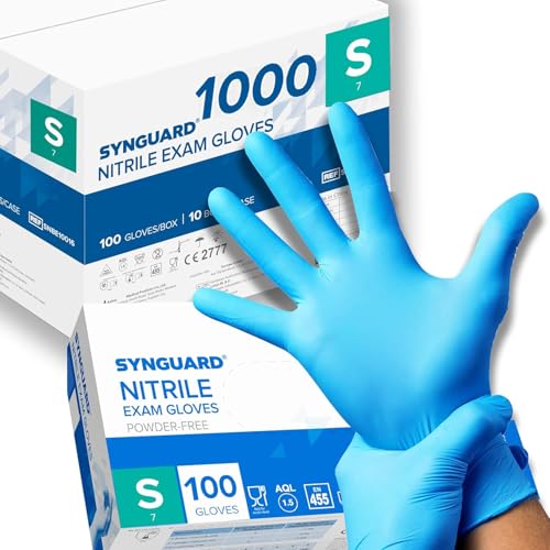 1000 Nitril-Handschuhe puderfrei latexfrei hypoallergen Lebensmittelhandschuhe medizinische Einweghandschuhe Größe S 1000 Blau