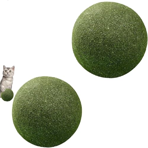 2er-Pack Katzenminze-Spielzeug für den Innenbereich 10 cm katzenspielzeug ball catnip gesund leckbar natürlicher Katzenminze-Ball große Katzenminze super große selbstlösende Katzenleckerlis