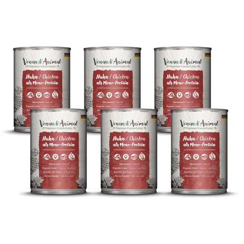 Venandi Animal   für   Huhn als Monoprotein 6er 6x 400g getreidefrei Monoprotein