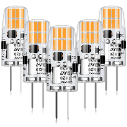 AGOTD 2W Ersetzt für 20W Halogenlampen 2700K warmweiss 296LM 12V AC Birnen Nicht Stiftsockellampe Glühbirnen 5er Pack