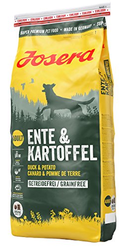 Josera Ente Kartoffel 5 x 900g Trockenfutter für Hunde Getreidefrei Für ausgewachsene Hunde mittlerer und großer Rassen