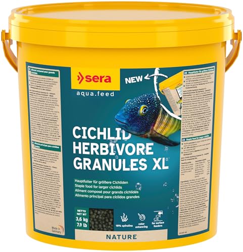 sera Cichlid Green XL Nature 10 L 3 6kg   Hauptfutter mit 10 % Spirulina für größere herbivore Futter für