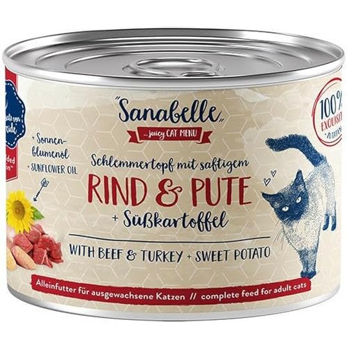 Sanabelle mit Rind Pute 6 x 180g Katzenfutter nass