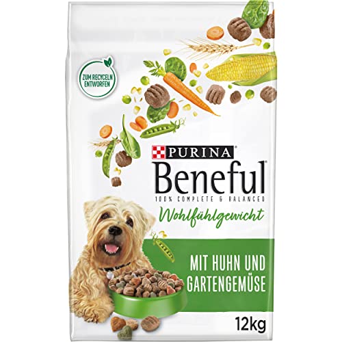 Beneful Wohlfühlgewicht Hundefutter trocken mit Huhn und Gartengemüse 1er Pack 1 x 12kg