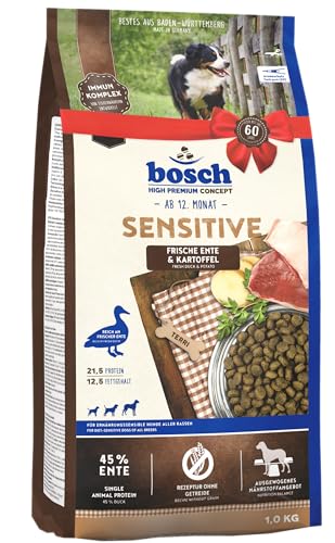 bosch HPC Sensitive Ente Kartoffel Hundetrockenfutter für ernährungssensible Hunde aller Rassen 1 x 3 kg