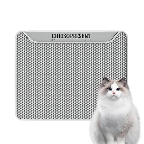 Katzenstreumatte - Müll -Fangenmatten -Katze Matte Doppelschichtstreu -Fängermatte Doppelschicht -Katzenstreumatte Langlebige Gummi -Katze -Müllblattmatte Wasserdichte Urinmatte Für Müllbox Einf