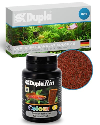 Dupla DuplaRin Granulat Colour S I 80 g I farbverstärkendes Granulatfutter für kleine Süß- und Meerwasserfische I Zierfischfutter für Intensive Farben gutes Wachstum I nährstoffreiches Fischfutter