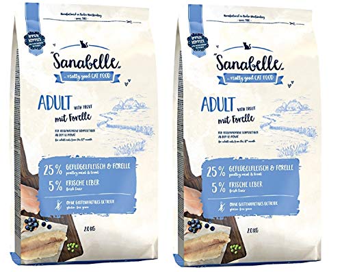 Sanabelle Schocks Combi Katzenfutter Adult Forelle 2X 2 kg