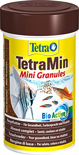 TetraMin Mini Granules   langsam absinkendes Fischfuter für kleine Zierfische wie z.B. Salmler und Barben 100 ml Dose