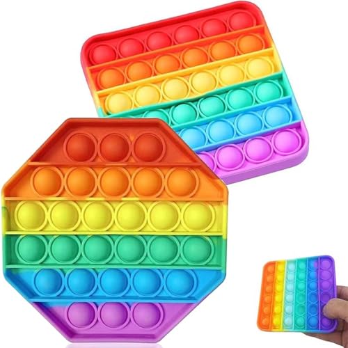SULIUDAJI Pack of 2 Silicone Push Pop Bubble Sensory Fidget Toy Anxiety Relief Finger Toy Autism Special Needs Unpacking Stress Reliever for Children and Adults SULIUDAJI Pack of 2 Silicone Push Pop Bubble Sensory Fidget Toy Anxiety Relief Finger Toy Autism Special Needs Unpacking Stress Reliever for Children and Adults