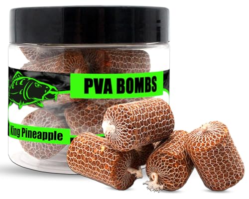 Magic Baits PVA Bombs PVA Sticks Ready PVA Bomb Karpfen Angeln Futter Boilies Angelfutter 10 Stück King Pineapple