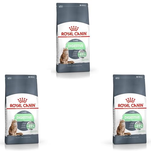 Royal Canin Digestive Care 3er Pack 3 x 400 g Trockenfutter für ausgewachsene Katzen Empfohlen zur Unterstützung Einer gesunden Verdauung Verlangsamte Nahrungsaufnahme