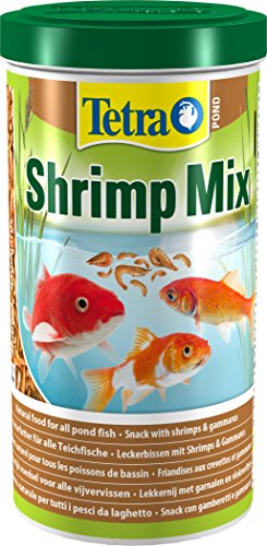 Tetra Pond Shrimp Mix - Snack für Teichfische aus natürlichen Shrimps und Gammarus reich an Proteinen 1 L Dose