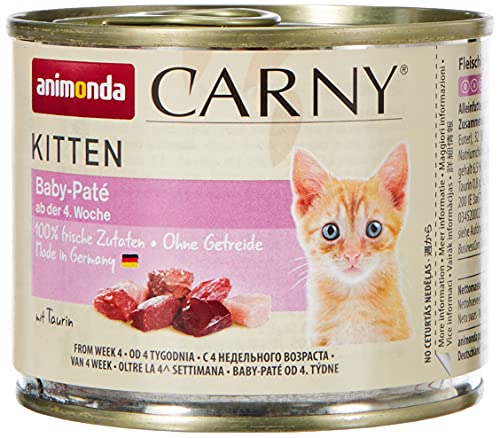 animonda Vom Feinsten Carny Kitten Katzenfutter Nassfutter Katzen bis 1 Jahr Baby-Pat 6 x 200 g