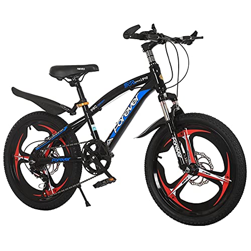 Axdwfd Kinderfahrräder 18 Zoll 20 Zoll Kinder im Freien Fahrrad Fahrrad Hoher Kohlenstoffrahmen für 7-14 Jahre alte Jungen Mädchen Color Blue Size 18in
