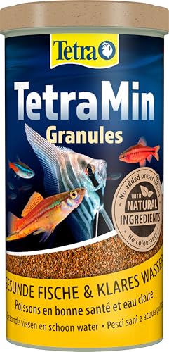 TetraMin Granules - langsam absinkendes Fischfutter ideal für Fische in der mittleren Wasserschicht des Aquariums 1 L Dose