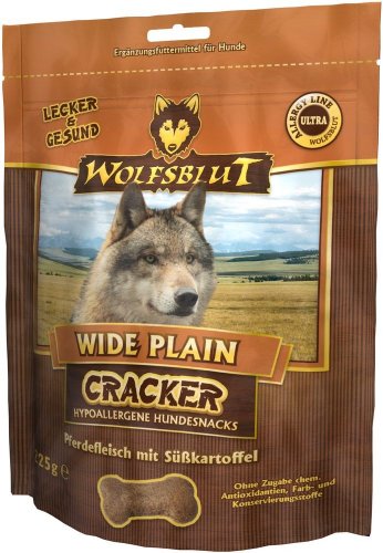 Wolfsblut - Wide Plain Cracker - 225 g - Pferd - Snack - Hundefutter - Getreidefrei
