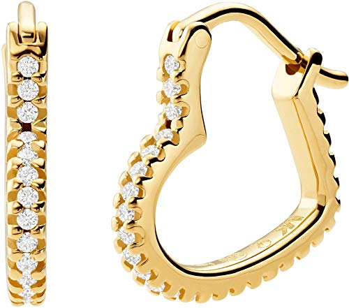 Michael Kors Ohrringe MKC1336AN710 Damen Creolen Silber 925 Gold weiß Zirkonia