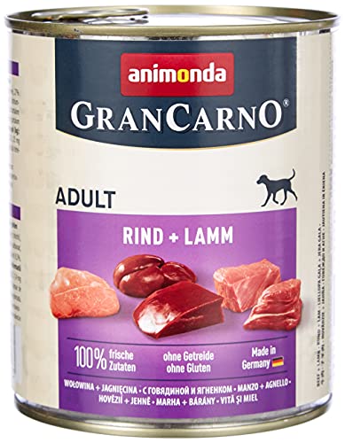 animonda Gran Carno adult Hundefutter Nassfutter für erwachsene Hunde Rind Lamm 6 x 800 g