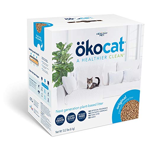 ökocat Katzenstreu 6,4kg - Klumpendes Holzstreu Mit Geruchskontrolle