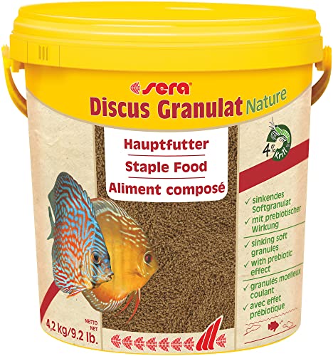 sera Discus Granulat Nature 10 L 4 2 kg - Hauptfutter für alle Diskusfische Futter für Diskus