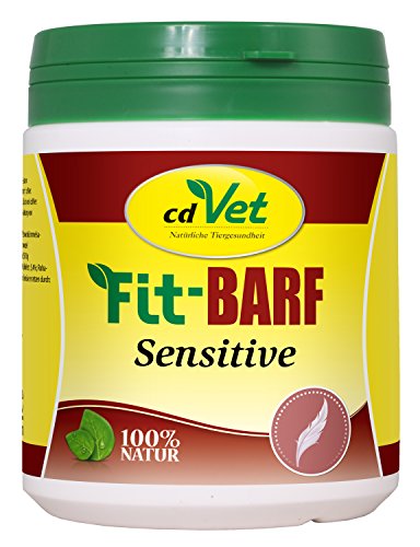 cdVet Naturprodukte Fit-BARF Sensitive 350 g - Hund Katze - getreidefrei - ausgeglichene Ernährung bei Rohfütterung - Bauchspeicheldrüsen- Nieren- Leber- Reduktionsdiäten - Vitamine - BARFEN