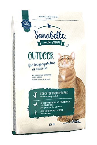 Sanabelle Outdoor Katzentrockenfutter für ausgewachsene Katzen ab dem 12. Monat besonders geeignet für Freigängerkatzen mit erhöhtem Bewegungsumfang 1 x 10 kg