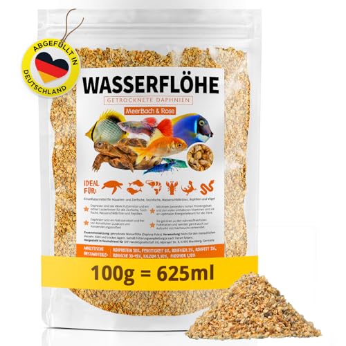 Wasserflöhe getrocknet 625ml entspricht 100g Zierfischfutter Aquarium Daphnien Aquarium Zierfutter für