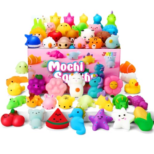 JOYIN Mochi Squishy Toys Set Random 25 Pack Mini Mochi Squishy Mitgebsel Kindergeburtstag für Kinder Kawaii Squishies Stress Relief Kleine geschenke für Kinder Party Geschenke Dekoration