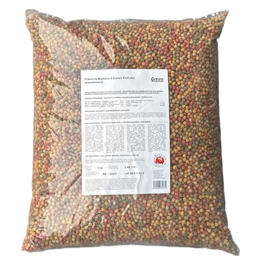 Koi Herdecke   5kg Mix für Koi s Schwimmende Pellets von 6 mm geeignet für Zierfische   Goldfische   Orfe   Shubunkin 5 Kilo Pack   Alleinfuttermittel