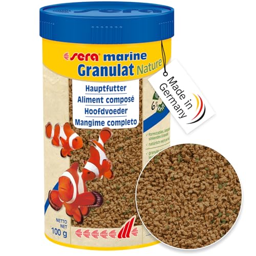  marine Granulat Nature 250 ml   Hauptfutter aus Granulat für Meerwasserfische Meerwasser Futter mit hoher Verwertbarkeit und somit weniger Algen