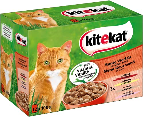 Mars Kitekat Portionsbeutel Multipack Bunte Vielfalt in Sauce 12 x 100g