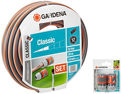 Gardena Wasserschlauch Classic 1 2 Zoll 20 m mit Systemteile orange
