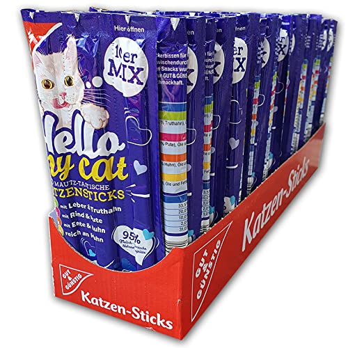 Gut Günstig Katzensticks Karton 30 Packungen mit 10 Sticks 30x50g Katzen Leckerlies Kaustangen Fleischsticks Katzenfutter Würstchen für Katzen von EDEKA