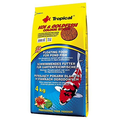 KOI Goldfish Colour Sticks 4kg - Schwimmendes farbverstärkendes Futter für Teichfische