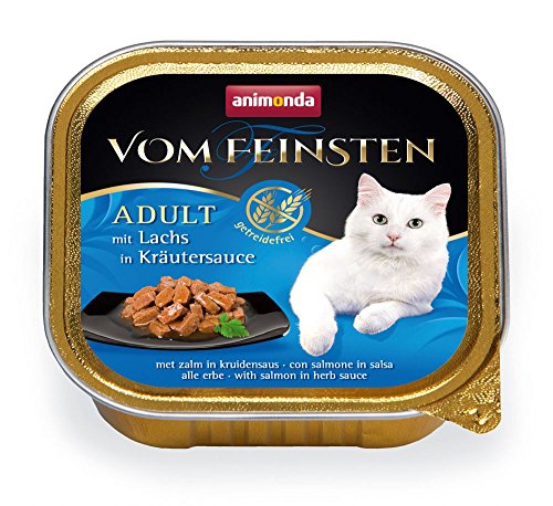 animonda Katze Vom Feinsten Adult mit Lachs in Kräutersauce 100g Größe 16 x 100g