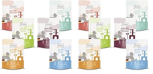 MjAMjAM - 300g Pouchbeutel Mixpaket 3 - Premium Nassfutter für Katzen leckere Mahlzeiten für Deine Katze 6 x 300g Packung mit 2