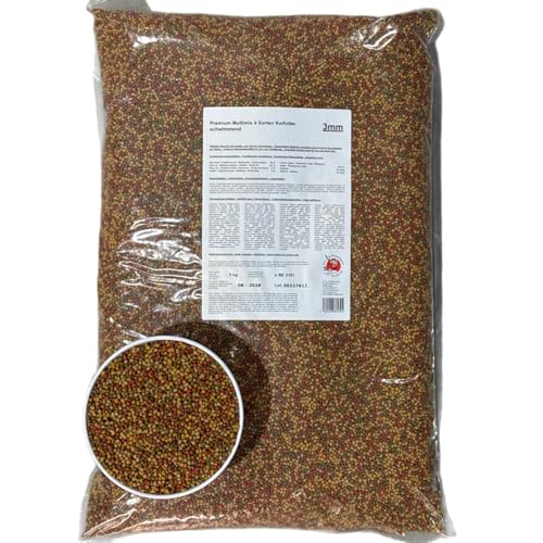 Koi Herdecke - 5 kg Fischfutter Mix für Koi s Schwimmende Pellets von 3 mm geeignet für Zierfische - Goldfische - Orfe - Shubunkin 5 Kilo Pack - Alleinfuttermittel
