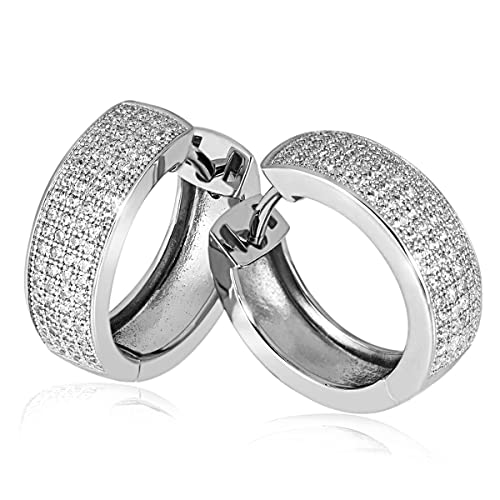 Goldmaid Damen-Creolen 925 Sterling Silber - weiß Zirkonia