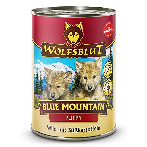 Wolfsblut - Blue Mountain Puppy - 6 x 395 g - Wildfleisch - Nassfutter - Hundefutter - Getreidefrei