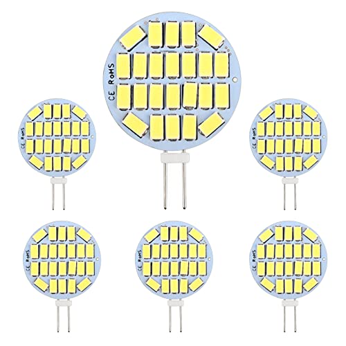 SCNNC 3W DC12V Kaltweiß 6000K 300LM 24x5730 SMD Ersetzt 30W Stiftsockellampe für Einbauleuchten Schrankbeleuchtung 6er