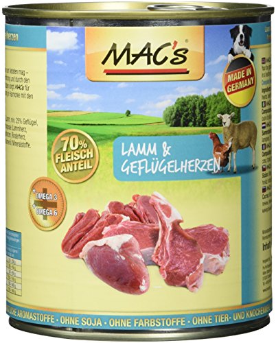 Mac s Lamm Geflügelherzen 6er Pack 6 x 800 g