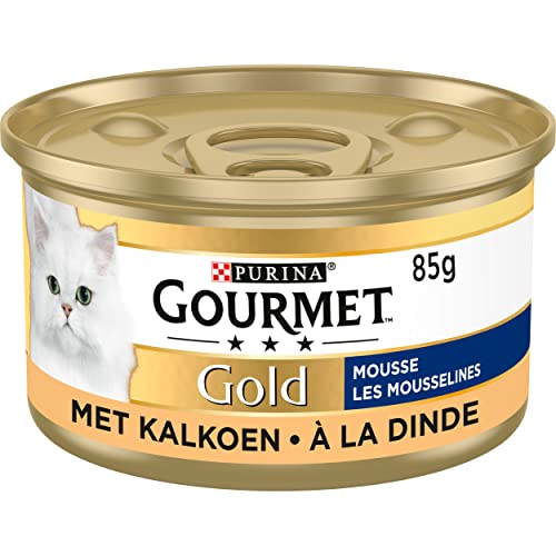 Gourmet Gold Mousse Katzenfutter Nassfutter mit Truthahn - 24x85g - 24 Dosen 2 04kg